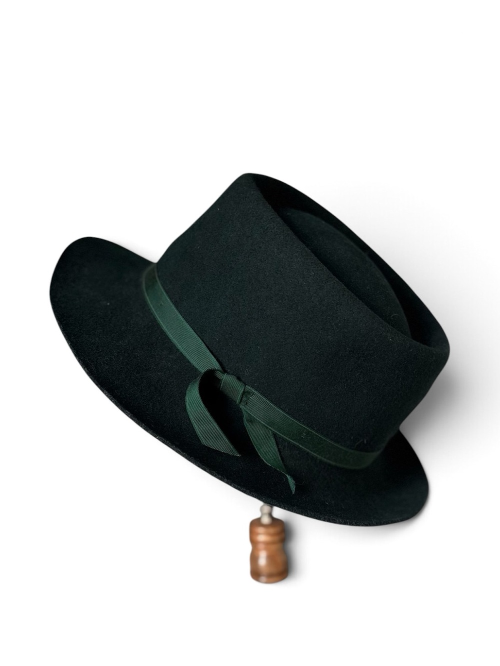 Vintage B-Bar-H Bak-Pakker Wool Fedora Hat Medium Made USA Green